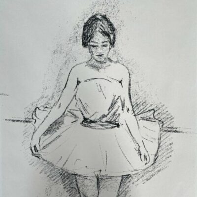 Danseuse en face 30.50 x 47 - 33.50 x51